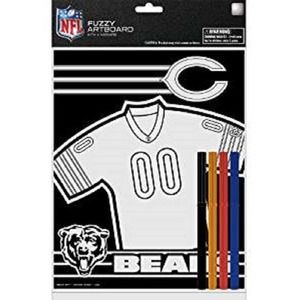 NFL Chicago Bears 8 X 10 Inches Fuzzy Coloring Board With Markers